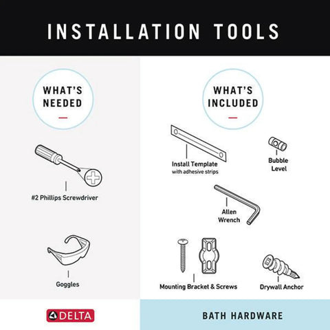 Installation tools for Matte Black Single Towel Hook For Bathroom Or Kitchen Heavy Duty Rust Resistant Dope Space Saving Organizer.