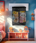 Take Anywhere Slatwall Basket Organizer With Grab And Go Design And Detachable Hooks Large Mesh Storage Bin holding stuffed toys