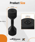 Push-Button Flange Lineup Pins For Five Eighths To One Seven Eighths Inch Holes, Stainless Steel Black Quick Release, product size view