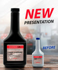 New packaging for Acura And Honda Power Steering Fluid Bundle 3 Pack Interchange 08206 9002PE with old bottle comparison