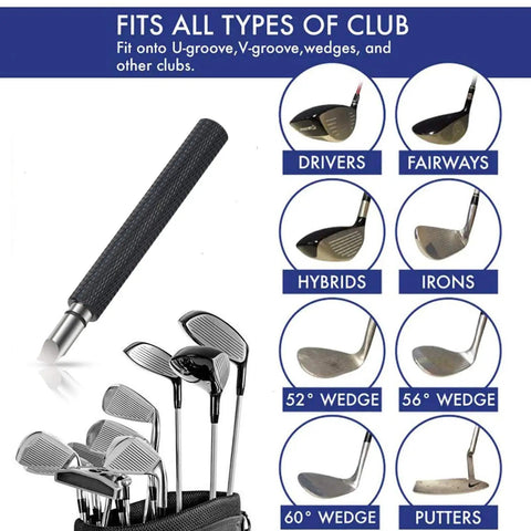 Golf Club Groove Sharpener Regrooving Tool And Cleaner For Wedges And Irons Generate Optimal Backspin Suitable For U Grooves