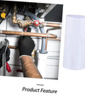 Applying Waterproof Repair Tape For Water Leaks With Heavy Duty Strong Adhesive Mending Tape on copper pipe to seal leak.