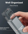 60 In 1 Precision Screwdriver Set With Magnetic Pop Up Case CRV Bits Mini Drivers For Fixing Phones Watches Laptops And Gadgets The Real Deal For Any Electronics Repair Job 360 Spin Head Design showing organized aluminum case opening.
