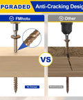 Comparison of Heavy Duty Structural Lag Screws 14 Gauge By 2 7 8 Inch Alloy Steel Fasteners showing anti-cracking design effectiveness.