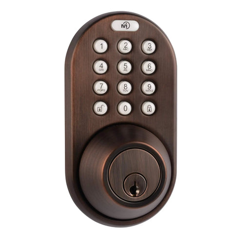 TF-02OB Digital Deadbolt Door Lock With Keypad For Exterior Doors, Oil Rubbed Bronze, Keyless Entry, Up To 6 Access Codes