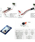 Micro Brushless Motor Combo 2S 7.4V 4000KV With Esc And Carbon Prop Saver For Indoor Rc Airplane Flying And Nano Receiver setup image showing ESC specs.