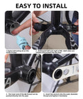 Multi Function Bottom Bracket Wrench Pro Grade Tool For 39 40 Point 5 44mm Outer Diameter 16 Notch Fits Shimano BB Series And SRAM GXP Bikes in use, showing installation steps