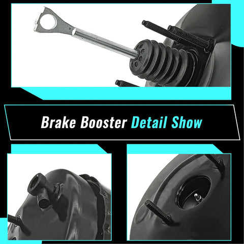High Performance Vacuum Power Brake Booster For Chevy Silverado 1500 And Silverado Classic Trucks 2007 Through 2011 Straight Swap Replacement close-up of component details.