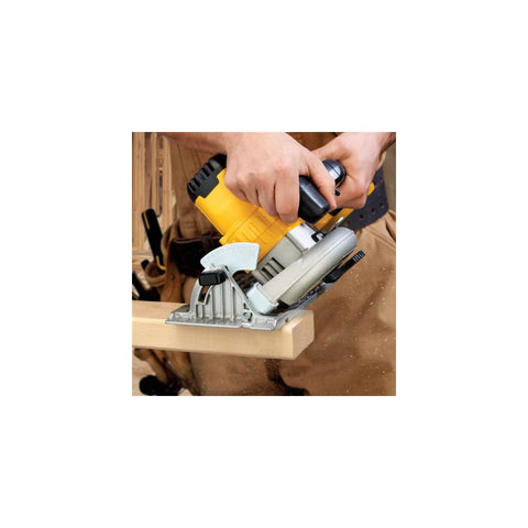 Person using Cordless Sidewinder 20V Max Circular Saw With 6-1/2 Inch Blade, 5150 RPM Power for woodworking cut