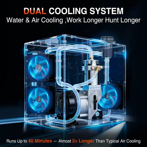 350W Portable Pcpc Air Compressor Pump 5800 Psi Max High Pressure For Air Rifles Paintball Tanks Hpa Cylinders Dual Auto Stop Gauge 12V Dc & 110V Ac Water And Air Cooling Orange Color Model