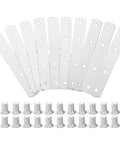 Heavy Duty Stainless Steel Corner Brackets with Screws No Tools Needed, flat metal plates in a fan layout, durable and wear resistant