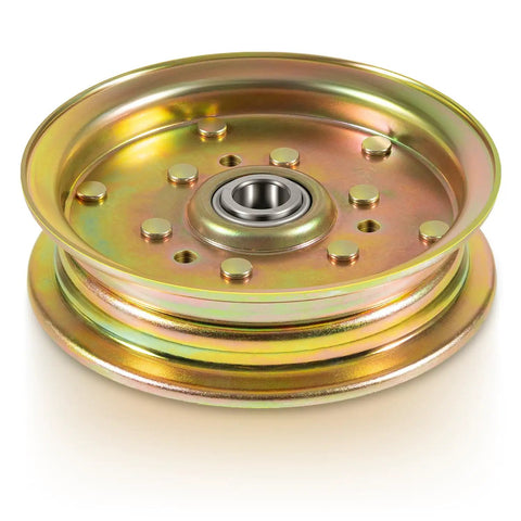 Flat Idler Pulley For Power Transmission With 1-1/16 Belt Groove, 5/8 Bore, 5-3/4 Outside Diameter, metallic finish