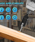 Magnetic Impact Nut Driver Set All In One 38 Piece Pro Grade Heavy Duty Socket Kit in use with various screw heads.