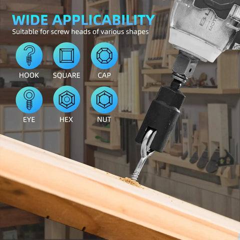 Magnetic Impact Nut Driver Set All In One 38 Piece Pro Grade Heavy Duty Socket Kit in use with various screw heads.