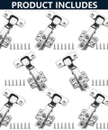 8 Pack Short Arm Kitchen Cabinet Hinges Set With 4 Pairs 105 Degree Soft Close Adjustable Concealed Full Overlay Hinges With Mounting Screws