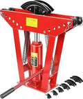 12 Ton Hydraulic Pipe Bender Kit With 1/2 To 2 Inch Dies For Copper Exhaust Tubing Manual Bender Tool Adjustable Rollers