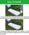 Heavy Duty Rain Gutter Downspout Extension Splash Block Keeps Foundation Bone Dry And Stops Yard Flooding So Your Outdoor Game Stays Strong All Weekend Long, installation steps on grass.
