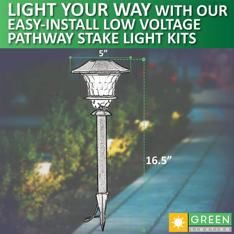 Low Voltage Landscape Lights Six Pack With Stakes And Quick Connectors LED Outdoor Pathway Lights diagram on garden path