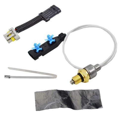 Turbo Charger Vane Position Sensor Kit Diesel Fits Duramax 6.6L For Silverado 2500HD 3500HD Sierra 2500HD 2004.5 2015 Replaces 12643471 12635324 904-235 763527-0512 Easy Install Plug In For Precise Vane Position And Turbo Boost Reliability. plug-in sensor kit with wiring, connector, probe, zip tie and tape