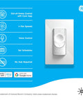 Image of Smart Ceiling Fan Control Switch With 4 Speeds Bluetooth And Wi Fi Neutral Wire Required No Fuss Scheduling Energy Saver Mode