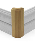 Oak Square Outside Corner Base Block For Baseboards One And Three Quarters Inch By One And Three Quarters Inch By Six Inch DIY Ready Trim