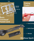13 In 1 Survival Gear Kit For Outdoorsmen Dad Gift Tactical 13 In 1 Set Includes Multi-Functional Pocket Card and Tools