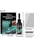 DIY Windshield Repair Kit For Chips And Minor Cracks With Liquid Glass Resin And Glue Upgraded Cracks Gone Glass Repair Set with bottle and tools
