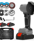 Cordless Brushless Angle Grinder Kit With Dual 21V 2000mAh Batteries For Beast Mode Power On The Go 28000 RPM High Speed