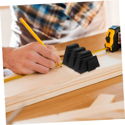 Person measuring wood with Modular Wrench Organizer Tray 12-Piece Set For Home Garage Workbench Storage Durable Plastic Tool Rack