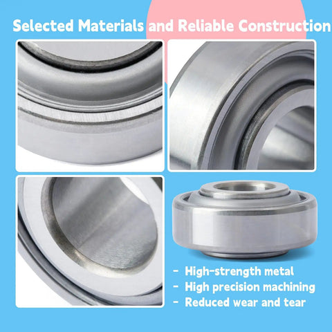 Close-up views of 203KRR2 Agriculture Bearing 0.64 Inch Bore Replacement details, showing precision machining and seals