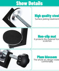 Four Pack Couch Clamps for Sectionals, Adjustable Patio Fasteners Clips, Outdoor Sofa Rattan Connectors shown in detail with materials