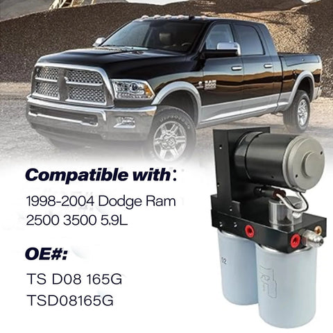 165GPH Diesel Fuel Lift Pump System for Dodge Ram 1998-2004 5.9L 2500 3500 next to compatible truck