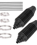 Universal Inner Tie Rod Boot Kit with dustproof silicone rack and pinion boot, includes cable ties and clamps, two pieces