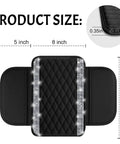 Bling Center Console Cover With Leather Arm Rest Cushion And Dual Storage Pockets Universal Auto Armrest Protector Silver Interior Accessory For Most Vehicles, size 12x9.15 inches