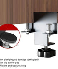 No Sweat 2 Piece Cabinet Clamps For Drawer Face Frame Positioning Quick Install Guide showing firm clamping with non-slip pads.