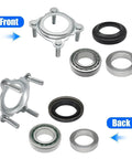 Front and back view of Rear Wheel Axle Bearing And Seal Kit For Wrangler JK JKU 2007 To 2018 Heavy Duty Dana 35 44 Axles Includes Seal Retainer