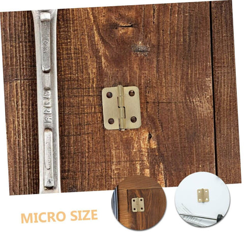 40 Pcs Mini Iron Hinge Set With Screws For Jewelry Boxes And Tiny Chests 270 Degree Rotation Small Wooden Box Hinges