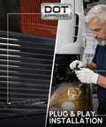 Volvo VNL Headlights Pair 2004-2018 With All Bulbs Included, 12V Plug And Play, DOT Approved installation demonstration