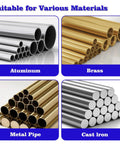Suitable materials for M12 X 1.25 Metric Thread Tap And Die Set including aluminum, brass, metal pipe, and cast iron.