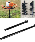 Extended Length Auger Bit for Deep Holes in Post Hole Diggers and Earth Augers, Three Quarter Inch Shaft shown with garden auger attachments.
