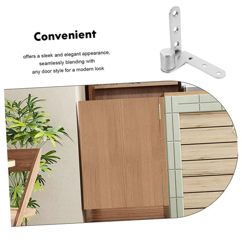Heavy Duty Stainless Steel Hidden Door Pivot Hinges For Smooth Operation With Automatic Rebound Design Installed on Cabinet