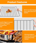 Heavy Duty No Fuss Stainless Steel Air Fryer Rack For TOA 60 65 70 Convection Toaster Ovens 12.4 Inch By 11 Inch features