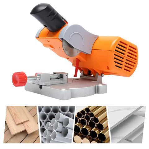 Compact Miter Saw With Adjustable Angle For Quick Wood Plastic Stone And Nonferrous Metal Cuts Portable 110V 90W Electric Cut Off