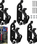 Heavy Duty Stainless Steel Shovel And Axe Holder Mount For Pickup Truck Bed And Roof Rack With Quick Release Rubber Clamps Hella Tight Offroad Rig Gear Black 4 Piece Kit hardware kit with black mounts and clamps.