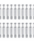 15 Pack M6 X 35mm Furniture Connector Bolts And Dowel Screws, heavy duty metal fasteners in silver finish for cabinets and drawers