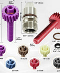19 Tooth Speedometer Driven Gear And Seal Kit For TH350 Transmission Ready To Roll Fits Muncie T10 Saginaw 3 To 4 Speed T5 Powerglide 200 To 350 Trans Includes 18 To 22 Teeth Options For Accurate Readings And Easy Install. 19-tooth gear, seal and housing set with size markings