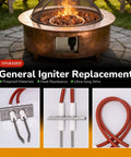 Extra Long 24 Inch Gas Grill Igniter Replacement Spark Generator With Double Electrode shown with components and cables