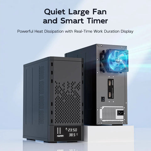Rock Solid 8 Bay External Hard Drive Raid Enclosure For 2.5 And 3.5 Inch Sas Sata Hdd And Ssd Handles Eight Raid Modes packs an external case with a large fan.