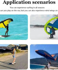 Inflatable Windsurf Wing And Handheld Wing Foil Kite For Surfing And Water Play With Clear Window for visibility in diverse settings.