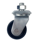 Beefy 4 Ton Floor Jack Casters Pack Of 2 Cast Iron Wheels Replacement Parts For Heavy Duty Jacks, 16mm Stem Fits Jacks With Holes 16mm Or Larger